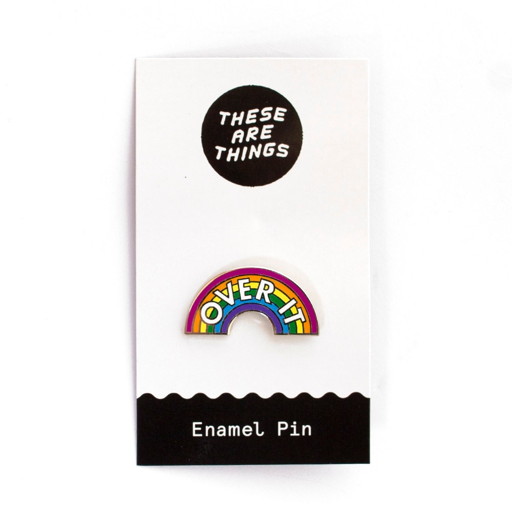 These are Things, Enamel Pin, Accessories, Women, Enamel, Over It, Rainbow, 352821